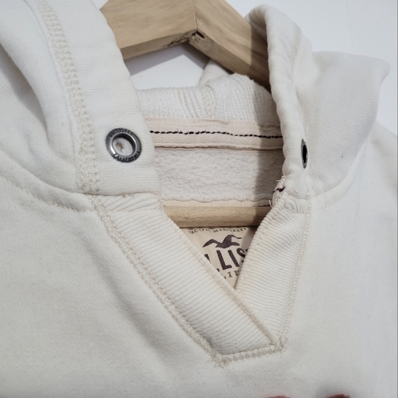 Woman's Hollister Hoodie, cream color, red lettering - Picture 2 of 5